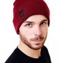 Knitted Turn-Up Beanie Burgundy